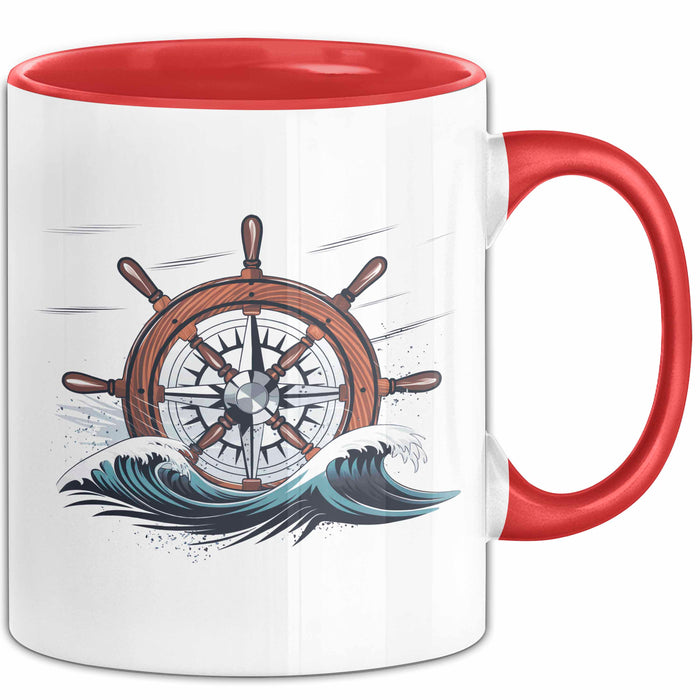 Schiffskapitän Tasse Geschenk Lustige Geschenkidee Spruch Für See Führer Rot Trendation