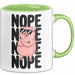 Schweinezüchter Schweine Tier Tasse Becher Geschenk Lustige Geschenkidee Spruch Nö Grün Trendation