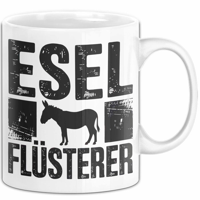 Eselbauer Esel Tier Tasse Geschenk Lustige Geschenkidee Spruch Esel Flüsterer Weiß Trendation