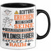 Wildnislehrer Geschenk Tasse Lustiger Spruch Erheben Sie Sich Der Wildnislehrer Betritt den Raum Schwarz Trendation