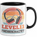 Level 11 Freigeschaltet Tasse Geschenk Gamer 11. Geburtstag Schwarz Trendation