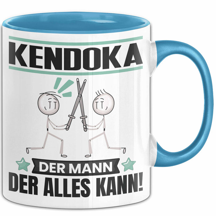 Kendoka Tasse Geschenk für Kendoka Der Mann Der Alles Kann Geschenkidee zum Geburtstag Blau Trendation