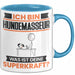 Hundemasseur Tasse Geschenk für Hundemasseur Geburtstag Lustiger Spruch Kaffee-Becher Was Ist Deine Superkraft Blau Trendation