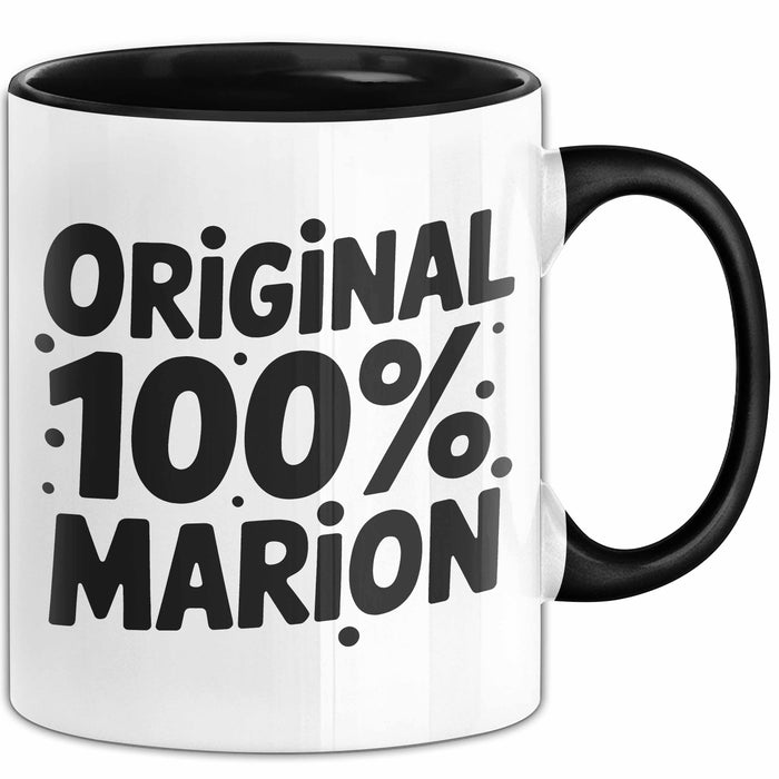 Marion Tasse Geschenk Original 100% Marion Geschenkidee Geburtstag Schwarz Trendation