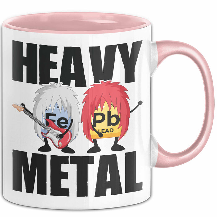 Punk Rock Metal Chemiker Tasse Geschenk Lustiger Spruch Musiker Wissenschaft Rosa Trendation