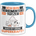 Tierheimunterstützer Tasse Geschenk für Tierheimunterstützer Geburtstag Lustiger Spruch Kaffee-Becher Was Ist Deine Superkraft Blau Trendation