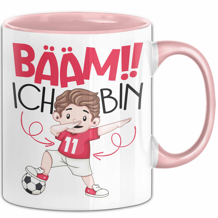 Bääm Ich Bin 11 Tasse Jungs Fußball Geschenk 11. Geburtstag Rosa Trendation