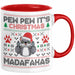 Lustige Tasse Weihnachten Pew Pew It's Christmas Madafakas Katzen Geschenkidee Liebhaber Besitzerin Rot Trendation