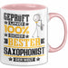 Saxophonist Geschenk Lustiger Spruch für Saxophonist Geschenkidee Bester Saxophonist Der Welt Rosa Trendation