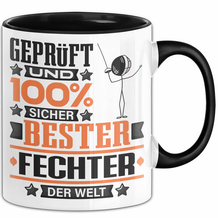 Fechter Geschenk Lustiger Spruch für Fechter Geschenkidee Bester Fechter Der Welt Schwarz Trendation