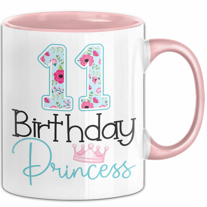 11 Birthday Princess Tasse Mädchen Geschenk 11. Geburtstag Krone Rosa Trendation