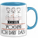 Geschenk für Yogini Tasse Lustige Geschenkidee Geburtstag Ich Bin Yogini Ich Darf Das Blau Trendation