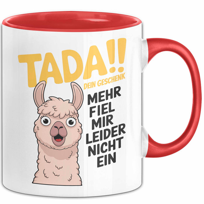 Sarkastisches Lama Tasse Geschenk Lustige Geschenkidee Spruch Dein Geschenk Mehr Fiel Mir Leider Nicht Ein Rot Trendation