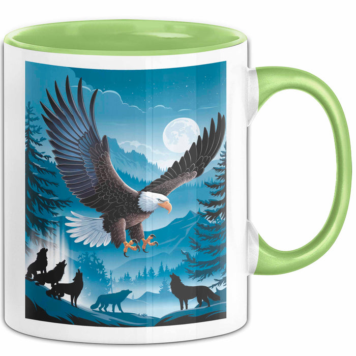 Adler Vogel Tasse Geschenk Lustige Geschenkidee Spruch Grün Trendation