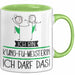 Geschenk für Kung-Fu-Meisterin Tasse Lustige Geschenkidee Geburtstag Ich Bin Kung-Fu-Meisterin Ich Darf Das Grün Trendation