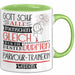 Parkour-Trainerin Geschenk Becher Tasse Gott Schuf Alle Menschen Gleich Nur Die Besten Durfeten Parkour-Trainerin Werden Geschenkidee Lustig Grün Trendation