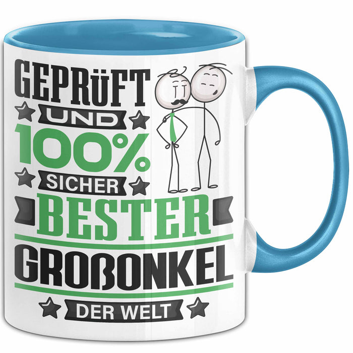 Großonkel Geschenk Lustiger Spruch für Großonkel Geschenkidee Bester Großonkel Der Welt Blau Trendation