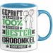 Großonkel Geschenk Lustiger Spruch für Großonkel Geschenkidee Bester Großonkel Der Welt Blau Trendation