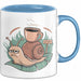 Morgenhasser Tasse Geschenkidee für Muffel Blau Trendation