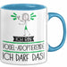 Geschenk für Vogel-Adoptierende Tasse Lustige Geschenkidee Geburtstag Ich Bin Vogel-Adoptierende Ich Darf Das Blau Trendation