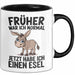 Esel Tier Tasse Geschenk Lustige Geschenkidee Spruch Früher War Ich Normal Jetzt Habe Ich Einen Esel Schwarz Trendation