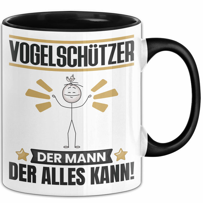 Vogelschützer Tasse Geschenk für Vogelschützer Der Mann Der Alles Kann Geschenkidee zum Geburtstag Schwarz Trendation