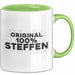 Steffen Tasse Original 100% Steffen Geschenk Grün Trendation