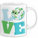 Erde Love Welt Tasse Geschenk Umwelt Kaffee-Becher Weiß Trendation