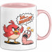 Regenwurm Vogel Tasse Geschenk Lustige Geschenkidee Spruch Ääh Miau Rosa Trendation