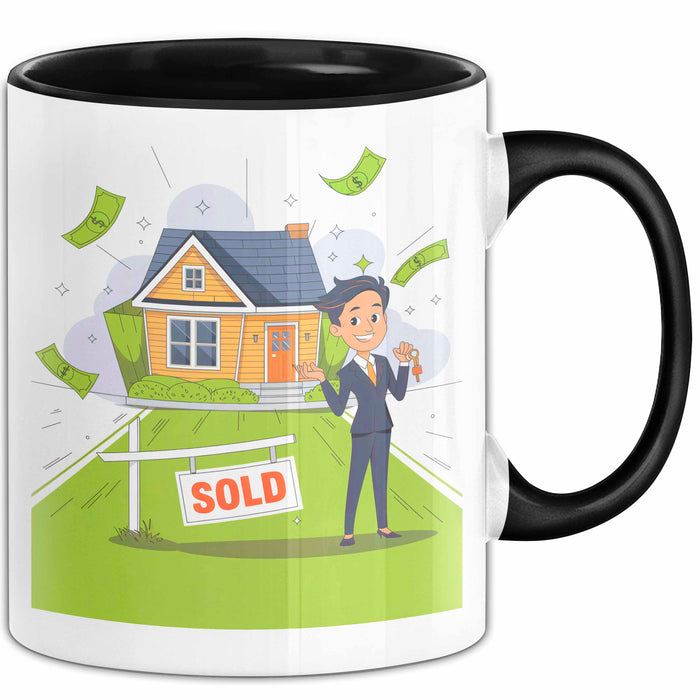 Immobilienmakler Tasse Geschenk Lustige Geschenkidee Spruch Für Haus Verkäufer Trendation