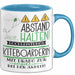 Kiteboarderin Tasse Geschenk Lustig Abstand Halten Hochleistungs-Kiteboarderin Mit Drang Zur Perfektion Bei Der Arbeit Blau Trendation