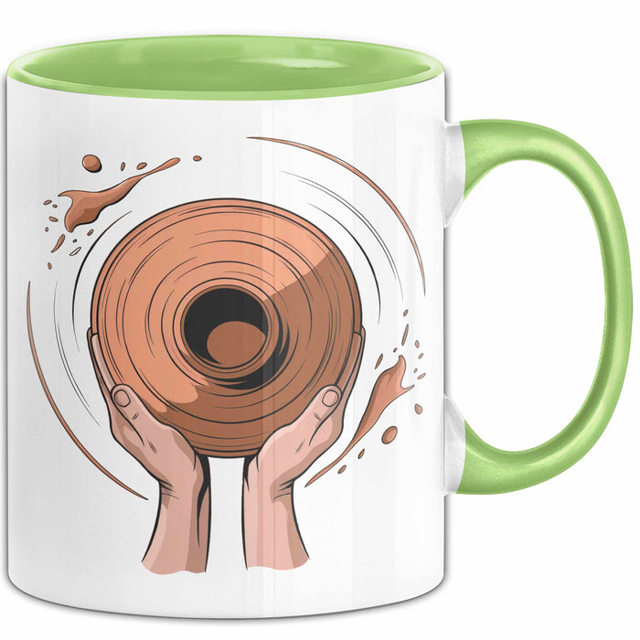 Töpfer Künstler Tasse Geschenk Lustige Geschenkidee Spruch Für Ton Kreative Grün Trendation