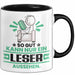Leser Geschenk Tasse So Gut Kann Nur Ein Leser Aussehen Geschenkidee Kaffee-Becher Schwarz Trendation