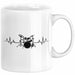 Drummer Schlagzeug-Spieler Geschenk Tasse Geschenkidee Kaffee-Becher Schlagzeuger Herzschlag Weiß Trendation