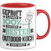 Outdoor-Koch Geschenk Lustiger Spruch für Outdoor-Koch Geschenkidee Bester Outdoor-Koch Der Welt Rot Trendation