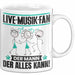 Live-Musik-Fan Tasse Geschenk für Live-Musik-Fan Der Mann Der Alles Kann Geschenkidee zum Geburtstag Weiß Trendation