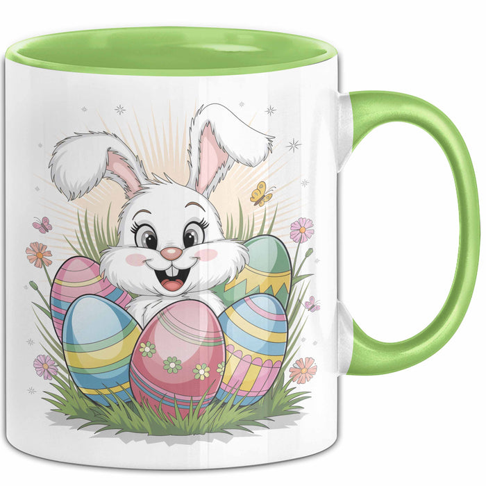 Ostern Tasse Geschenkidee für Feiertagsliebhaber Spruch Grün Trendation