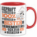 Tierheimunterstützer Geschenk Lustiger Spruch für Tierheimunterstützer Geschenkidee Bester Tierheimunterstützer Der Welt Rot Trendation