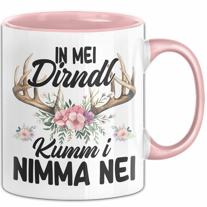 Oktober In Mei Dirndl Kumm I Nimma Nei Geschenk Tasse Becher Rosa Trendation