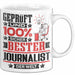 Journalist Geschenk Lustiger Spruch für Journalist Geschenkidee Bester Journalist Der Welt Weiß Trendation