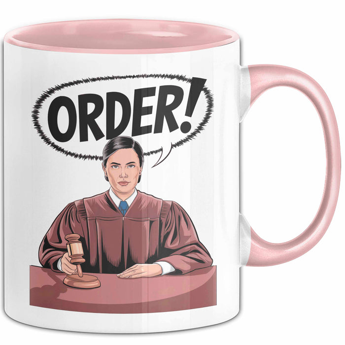 Richter Tasse Geschenk Lustige Geschenkidee Spruch Für Justiz Führungskräfte Rosa Trendation