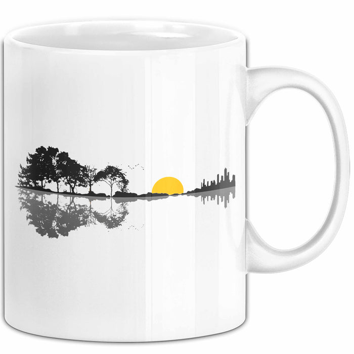Gitarre Musikliebhaber Musiker Gitarrist Tasse Geschenk Lustige Geschenkidee Spruch Weiß Trendation