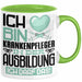 Krankenpfleger Ausbildung Tasse Geschenk Ich Bin Krankenpfleger In Der Ausbildung Ich Darf Das Geschenkidee Spruch Grün Trendation