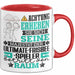 Ultimate-Frisbee-Spieler Geschenk Tasse Lustiger Spruch Erheben Sie Sich Der Ultimate-Frisbee-Spieler Betritt den Raum Rot Trendation