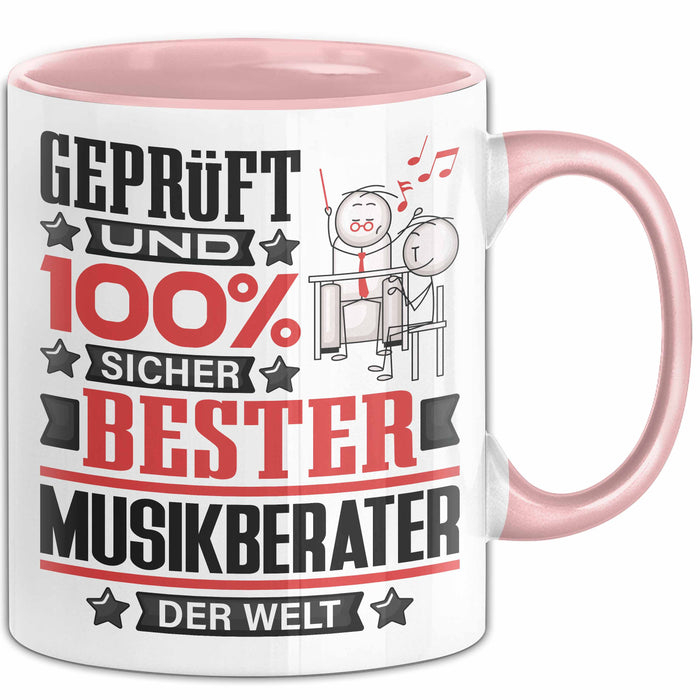 Musikberater Geschenk Lustiger Spruch für Musikberater Geschenkidee Bester Musikberater Der Welt Rosa Trendation
