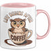 Sarkastische Eule Tier Kaffee Tasse Geschenk Lustige Geschenkidee Spruch Das Leben Beginnt Nach Dem Kaffee Rosa Trendation