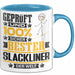 Slackliner Geschenk Lustiger Spruch für Slackliner Geschenkidee Bester Slackliner Der Welt Blau Trendation