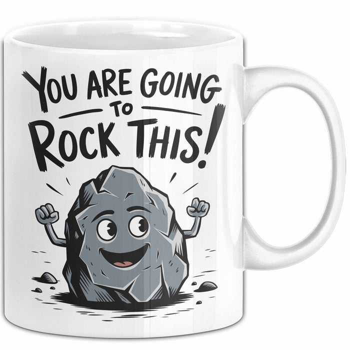 Motivierend Inspirierend Tasse Geschenk Lustige Geschenkidee Spruch Du Wirst Das Rocken Weiß Trendation