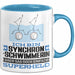 Synchronschwimmerin Geschenk Tasse Ich Bin Synchronschwimmerin Aber Sag Doch Einfach Superheld Lustige Geschenkdiee für Synchronschwimmerin Kaffee-Becher Blau Trendation