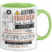 Plattenproduzentin Tasse Geschenk Lustiger Spruch Bitte Erheben Sie Sich Seine Majestät Die Plattenproduzentin Betritt Den Raum Grün Trendation